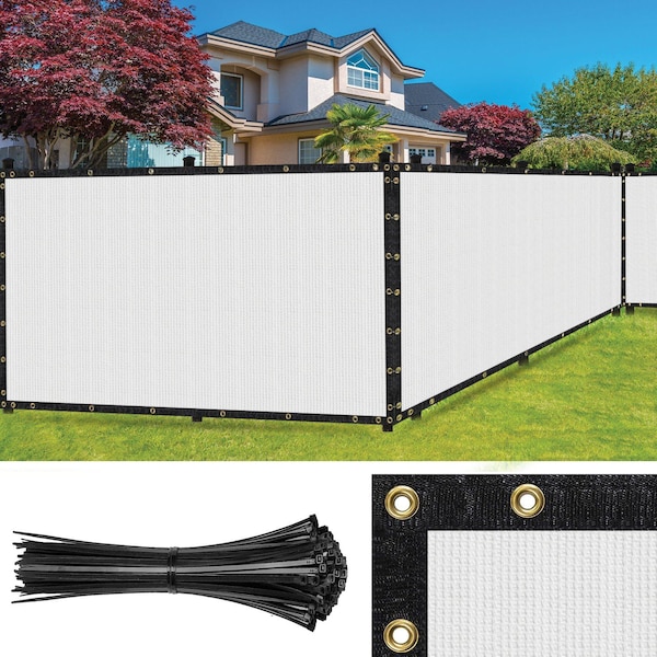 Ultra Heavy Duty 200 GSM Privacy Fence White8X30 NonRecycled Polyethylene Cable Zip Ties